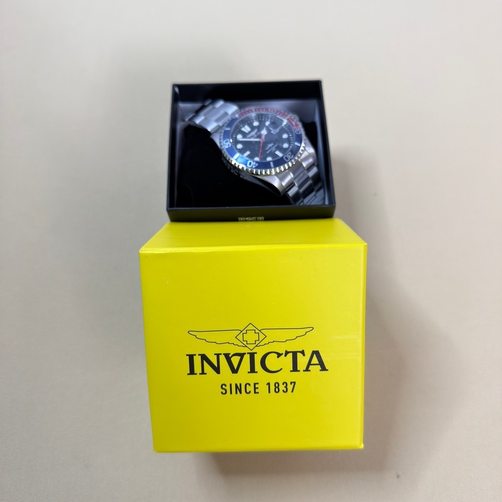 Invicta Pro Diver Mens Watch 49712 Silver Blue Red New Stainless Steel Pepsi - Picture 5 of 6